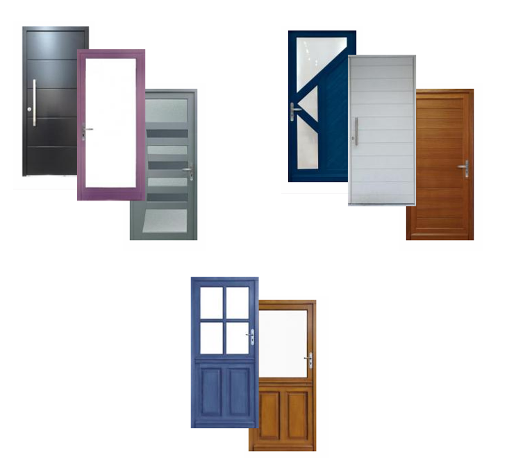 SCR RENOVATION - portes d'entrée bois moderne design PARIS VAL DE MARNE IDF