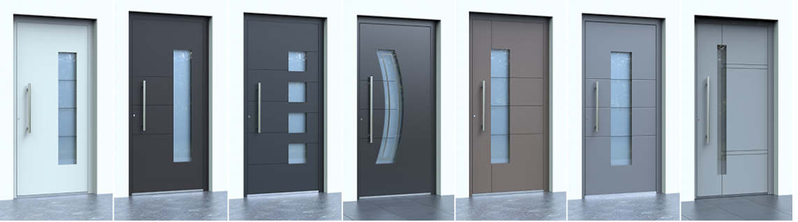 SCR - Portes d'entrée Aluminium design et contemporaines